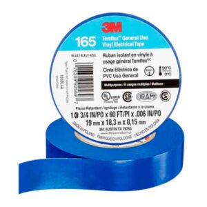 CINTA AISL. TEMFLEX 165 VINILO 3/4"X 18MTS AZUL 3M