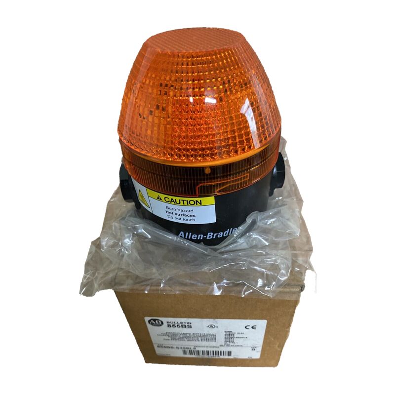 Rockwell Automation 855BS-N10BL5 855BM Baliza estroboscópica estándar seleccionable, 120 VAC, lámpara LED, ámbar, montaje en superficie - Imagen 2