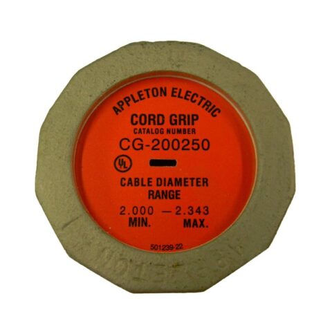 Appleton® CG-200250 Conector de cable de alivio de tensión hermético, 2 ...